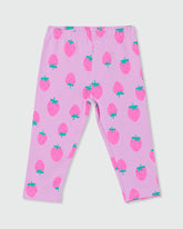 Three-Quarter Leggings In Stretch Cotton With Print BONBON / 24-30 Months