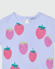 Cotton T-Shirt With Print BRILLIANT WHITE / 24-30 Months