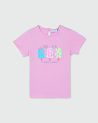 Cotton T-Shirt With Print BONBON / 24-30 Months
