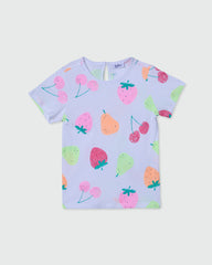 Short-Sleeve T-Shirt With Colourful Fruit Design BRILLIANT WHITE / 24-30 Months