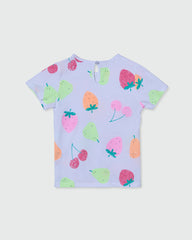 Short-Sleeve T-Shirt With Colourful Fruit Design BRILLIANT WHITE / 24-30 Months