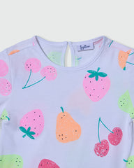 Short-Sleeve T-Shirt With Colourful Fruit Design BRILLIANT WHITE / 24-30 Months