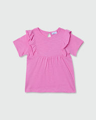 OVS GIRLS T-SHIRT HALF SLEEVE PINK / 24-30 M
