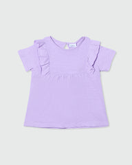 OVS GIRLS T-SHIRT HALF SLEEVE VIOLET / 24-30 M