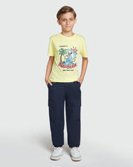 Yellow Short-Sleeved T-Shirt With Print LEMON VERBENA / 9-10 Years