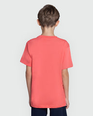 Orange Summer Print T-Shirt For Boys DEEP SEA CORAL / 9-10 Years