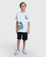 Bright White Crew Neck Tee For Boys By OVS White / 9-10 Y