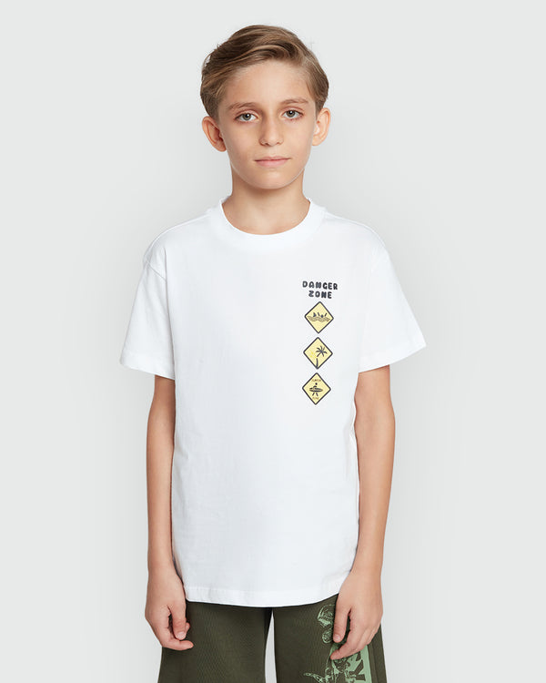 OVS Short Sleeve Tee In Lucent White White / 9-10 Y