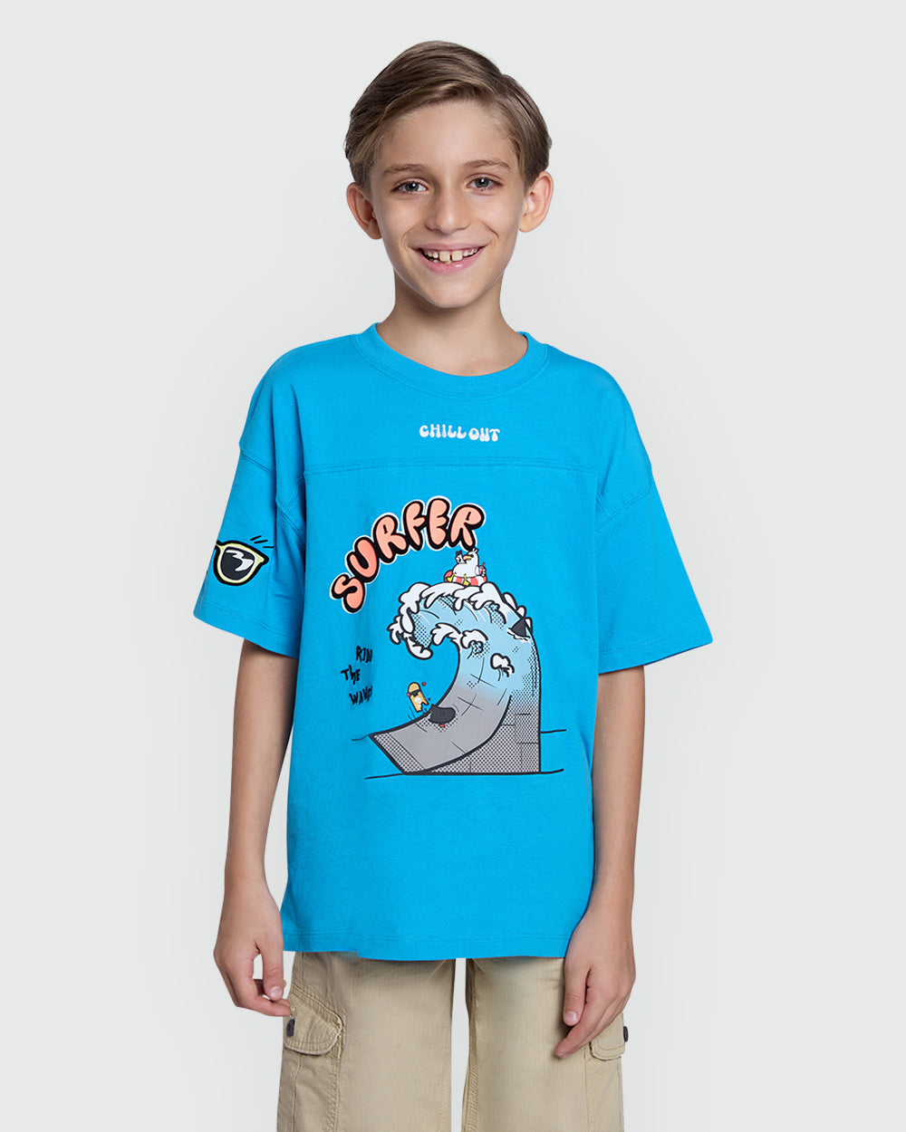 OVS Boys’ Tee In Navagio Bay Azure / 9-10 Y