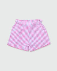 OVS GIRLS SHORTS YARN-DYED PINK/WHITE CHECK / 24-30 M