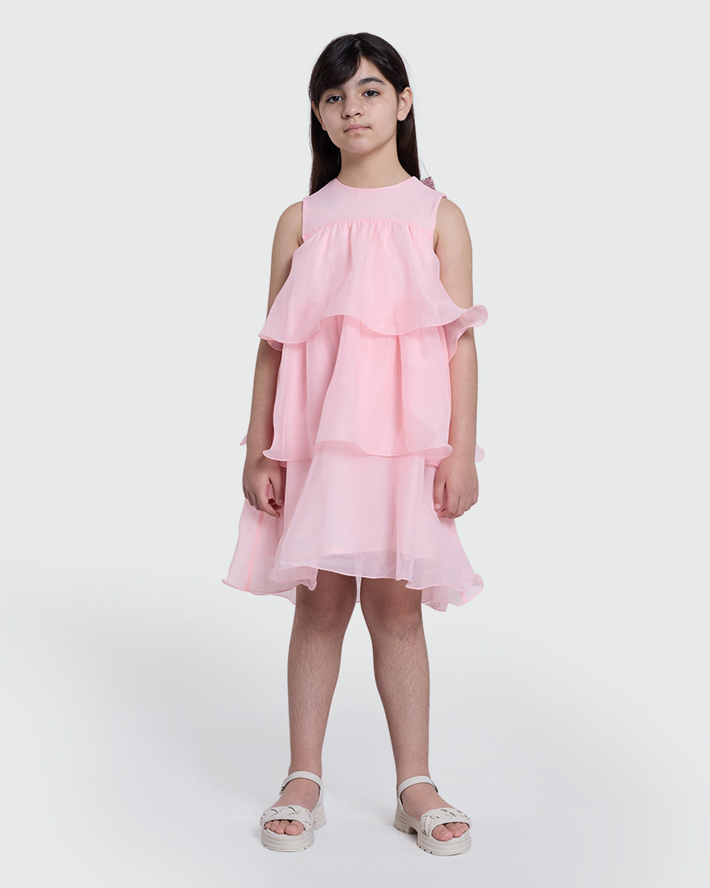 Girls' OVS Dress In Mary’S Rose Shade Pink / 9-10 Y