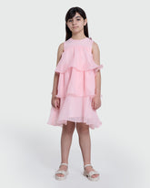 Girls' OVS Dress In Mary’S Rose Shade Pink / 9-10 Y