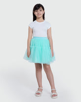 OVS Beach Glass Mesh Skirt For Girls Green / 9-10 Y