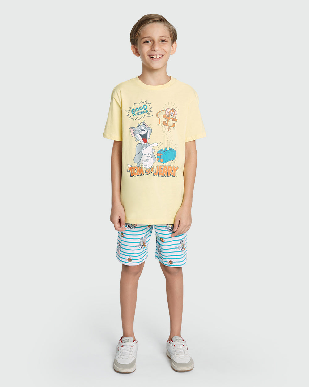 Short Sleeve Pyjama Set By OVS Yellow/White / 9-10 Y