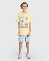Short Sleeve Pyjama Set By OVS Yellow/White / 9-10 Y