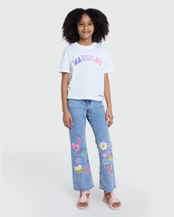 OVS Embroidered Tee For Girls – Blanc De Blanc White / 10-11 Y