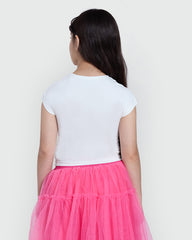 Girls’ Tee With Subtle Slogan – OVS White White / 10-11 Y