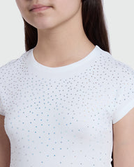 Girls’ Tee With Subtle Slogan – OVS White White / 10-11 Y