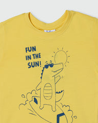 OVS BOYS SS T-SHIRT WITH PRINT YELLOW / 24-30 M