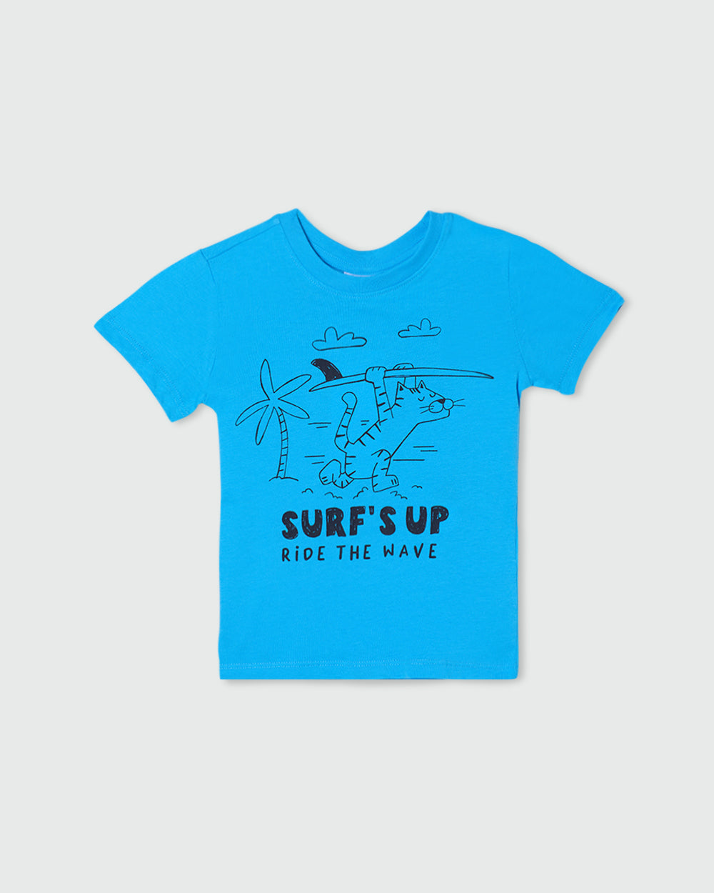 OVS BOYS SS T-SHIRT WITH PRINT SWIM CAP BLUE / 24-30 M