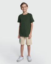 Brown Rice Cotton Shorts For Boys By OVS Brown / 11 Y