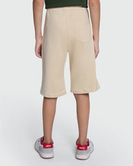 Brown Rice Cotton Shorts For Boys By OVS Brown / 11 Y