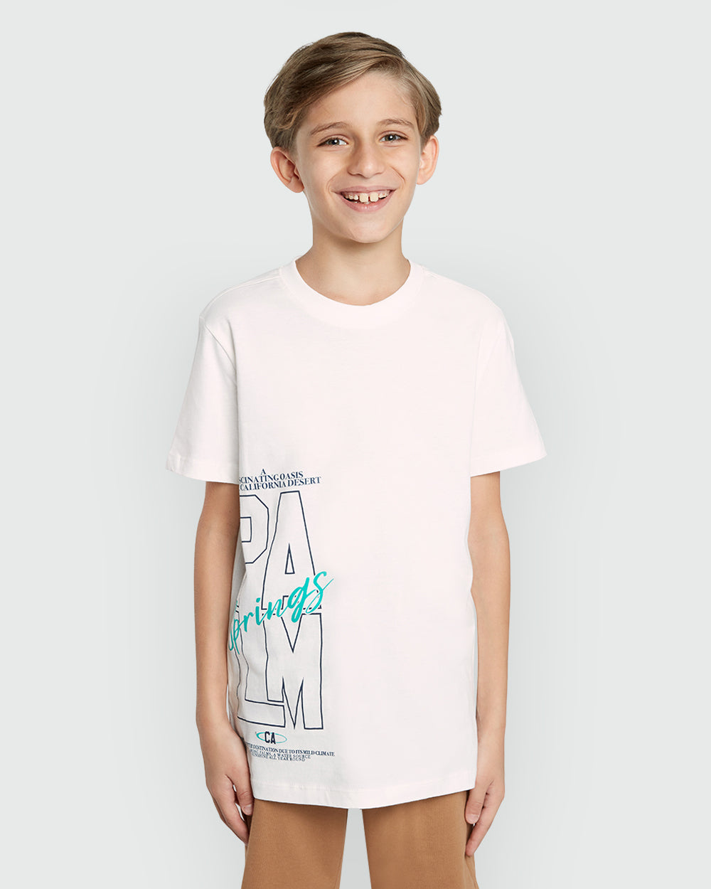 OVS White Crew Neck Tee In Blanc De Blanc White / 11 Y