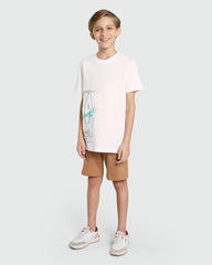 OVS White Crew Neck Tee In Blanc De Blanc White / 11 Y