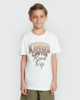 Modern Fit OVS Tee For Boys In Blanc De Blanc White / 11 Y