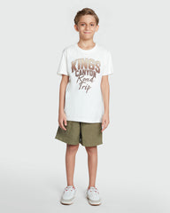 Modern Fit OVS Tee For Boys In Blanc De Blanc White / 11 Y