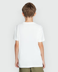 Modern Fit OVS Tee For Boys In Blanc De Blanc White / 11 Y