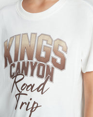 Modern Fit OVS Tee For Boys In Blanc De Blanc White / 11 Y