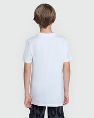 OVS Modern Fit Boys’ Tee – Blanc De Blanc White / 11 Y