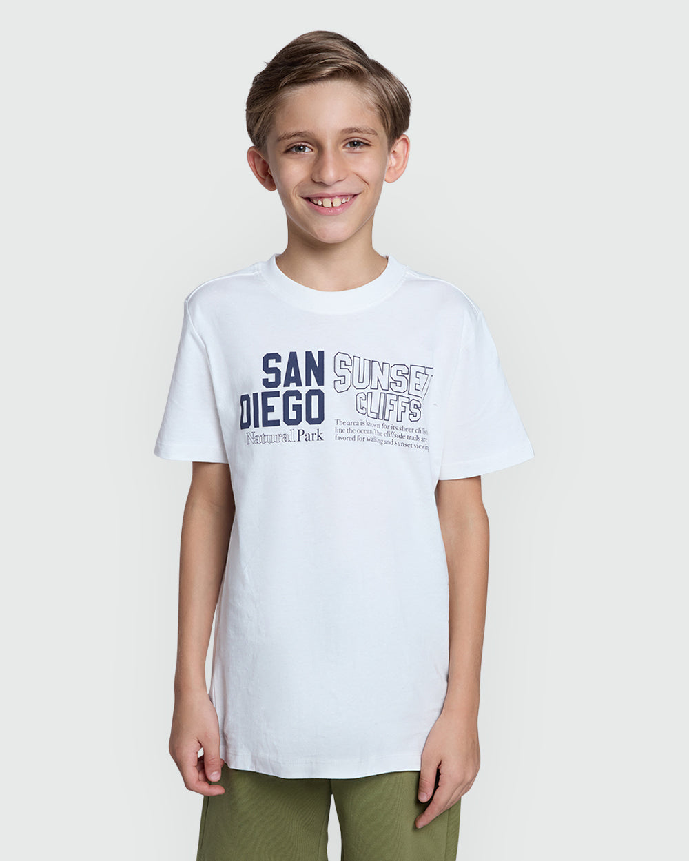 Classic Mod C White Tee For Boys – OVS White / 11 Y