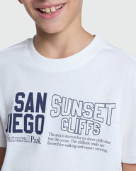 Classic Mod C White Tee For Boys – OVS White / 11 Y