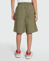 Olive Drab Shorts With Patch Details – OVS Brown / 11 Y