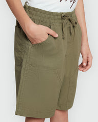 Olive Drab Shorts With Patch Details – OVS Brown / 11 Y