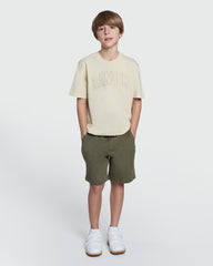 Boys’ Tee In Brown Rice – OVS Garment Washed Brown / 11 Y