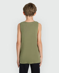 OVS Sleeveless Tank For Boys – Olivine Green Green / 11 Y
