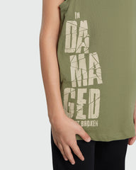 OVS Sleeveless Tank For Boys – Olivine Green Green / 11 Y