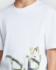 OVS Boys’ White Tee – Modern Graphic Style White / 11 Y