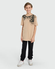 OVS Modern Fit Tee In Travertine For Boys Brown / 11 Y
