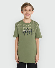 OVS Modern Olivine Tee For Everyday Style Green / 11 Y