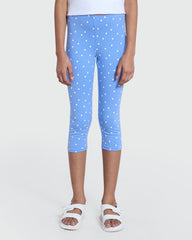 OVS Girls’ Leggings In Cornflower Blue Azure / 9-10 Y