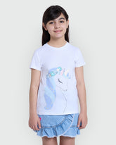 White Tee With Shimmer Accents – OVS Kids White / 9-10 Y