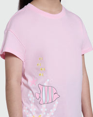 Brighten Her Day With This Tickled Pink OVS Tee Pink / 9-10 Y