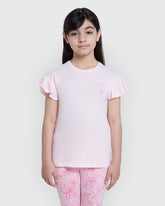 OVS Solid Dogwood Pink Tee For Girls Pink / 9-10 Y