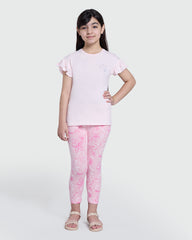 OVS Solid Dogwood Pink Tee For Girls Pink / 9-10 Y