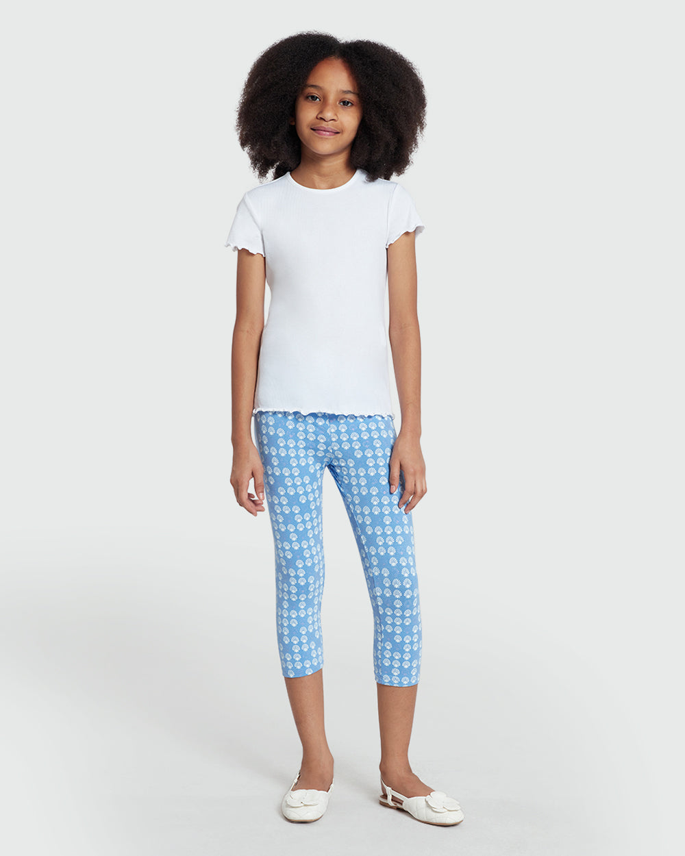 OVS Cropped Leggings In Cornflower Blue Azure / 9-10 Y