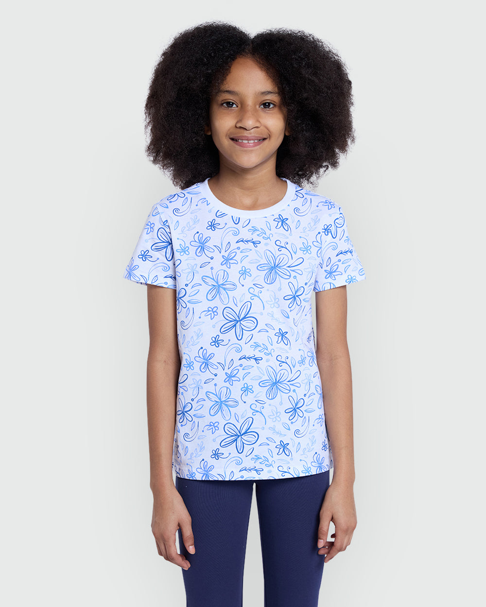 OVS Girls’ Printed Aop Tee In Lucent White White / 9-10 Y